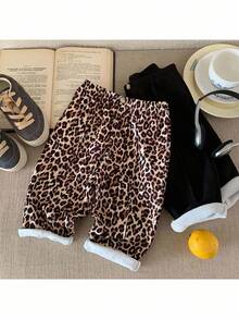SHEIN 2 Stücke Baby Mädchen Leoparden Muster Strick Lässig Outfit Set - Verschiedenfarbig - Übersicht 9