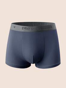 Manfinity Underwear&Sleepwear Basics 5pcs Men's Comfortable, Breathable, Soft Letter Waistband Boxer Briefs