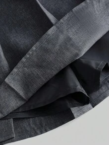 Maija Kids Maija Kids Tween Girl Notched Collar Double-Breasted Blazer & Pleated Skirt 2 Pieces Set Teen Skirt Suit Blazer Suit For Teen Girl Fall Winter - Grey - View 3