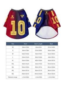 PETSIN 1pc Pet Cat & Dog Universal Jersey, Fashionable Casual Sports Style Ombre Letter Print, Comfortable Dog Uniform