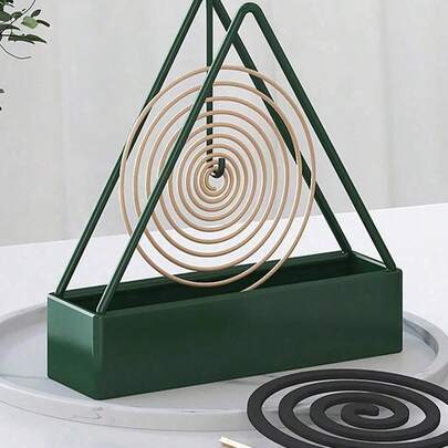 1个简易蚊香盘，灰色创意竖挂香炉蚊香盒，适合万圣节、秋季、圣诞节、冬季假期和节日。（随机发货）