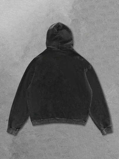 Street Life Casual Pattern Print Design Brand Black Snowflake Hoodie Sweatshirt For Men, No Pockets, Fall