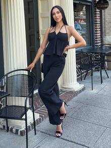 Carolina Barros 女士日常两件套服装 - 黑色 - 查看 1