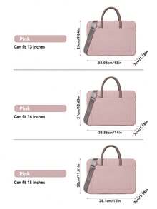 1pc Shoulder Portable Laptop Bag Conference Waterproof Portable Briefcase Back To School - Multicolor - View 11