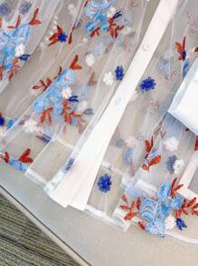 GlowEve CURVE 加大码女式立领刺绣开衫，精致优雅，适合春夏休闲、居家、度假穿着，两件套