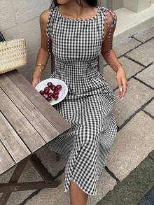 SHEIN EZwear 女士百搭休闲/度假/派对中长连衣裙