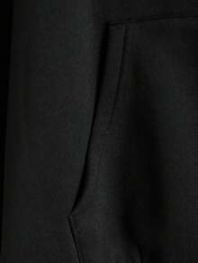 女式纯色落肩长袖拉链抽绳连帽运动衫，秋季休闲 - 彩色 - 查看 3