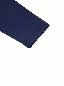 Gownix Vestido de fiesta elegante de unicolor y ajustado de longitud media para mujer - Azul - Ver 4
