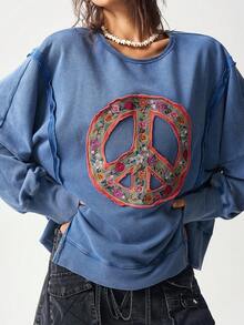 Bohemela Camiseta de mujer de cuello redondo de punto de unicolor, de manga larga y bajo dividido, ropa de otoño e invierno para mujeres