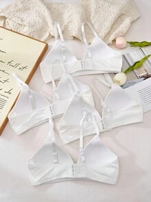 3件套少女简约纯色无钢圈软胸罩