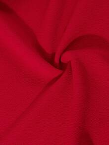 少女红色蝴蝶结吊带背心腰部 A 字形连衣裙，甜美优雅连衣裙，适合约会、派对、聚会 - 酒紅色 - 查看 8