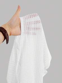 Girlism Bộ 3 món áo khoác cardigan dáng rộng màu trắng trơn, thiết kế thường ngày, cổ yếm xếp ly, eo đen cho bé gái, thích hợp mặc vào mùa xuân, thu, đông, mùa tựu trường, lễ hội, trang phục gia đình ngoài trời hàng ngày, thích hợp cho nhiều dịp khác nhau - Đen và trắng - Xem 16