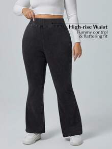 SHEIN Tall CURVE Plus Size Jeans/Winter - Black - View 5