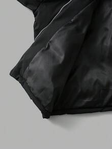 PAVTROS Veste à col montant à imprimé floral pour hommes, veste de sport décontractée ample de style rétro américain pour l'automne/l'hiver, veste matelassée , veste matelassée courte, veste matelassée noire, veste matelassée Y2k