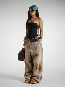 StreetHx Streetwear Women's Sleeveless Bandeau Bodysuit, Summer