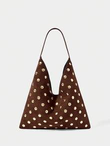 SHECARRY Túi đeo vai nữ, Túi Hobo, Thời trang, Thanh lịch, Đơn giản, Cá nhân hóa, Đa năng, Cổ điển, Đinh tán, Đi làm, Văn phòng, Hẹn hò, Hàng ngày, Mua sắm, Trà chiều - Cà phê - Xem 2