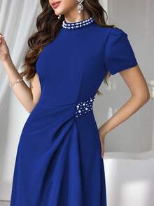 Coutiva Formal Evening Dress For Women (Elaborate Design), Party Dress, Gown, For Wedding Guest - Royal Blue - View 5