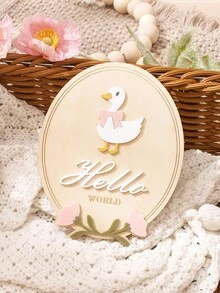 SHEIN 新生儿可爱椭圆形小鸭图案摄影套装 - 彩色 - 查看 6