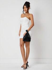 SHEIN SXY Quý cô, Túi xách cầm tay nữ, Túi xách buổi tối, Thời trang, Thanh lịch, Đơn giản, Cá nhân hóa, Đa năng, Cổ điển, Hạt dọc, Đỏ, Kim sa, Dành cho tiệc cocktail, Tiệc tùng, Vũ hội, Câu lạc bộ, Hẹn hò, Sinh nhật, Buổi tối, Đêm hẹn hò, Vũ hội - màu đen - Xem 8