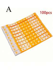 SHEIN 100 件 Vip 霓虹腕带适用于活动防水 VIP 纸质腕带 VIP 手镯腕带轻质活动手镯适用于派对俱乐部公园音乐会节日， - 彩色 - 查看 15