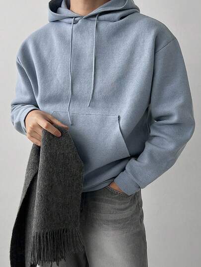 DAZY 男士纯色连帽毛衣，秋季，适合秋季