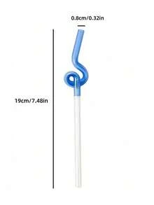 1 Ống hút thủy tinh Borosilicate | Bộ ống hút chịu nhiệt tái sử dụng | Dụng cụ pha chế cocktail & quầy bar thổi thủ công | Đồ uống thẩm mỹ cho gia đình & quán cà phê | Ống hút nhiều màu sắc, hình hoa, dài & mỏng tái sử dụng - Nhiều màu - Xem 4