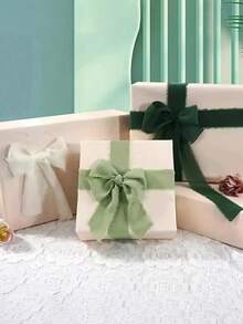 1/3/9 卷手工雪纺丝带流苏 1.5 英寸 X 5.5 码磨边丝带，适用于婚礼请柬、新娘花束、礼品包装、蝴蝶结制作、工艺品、派对装饰 - 彩色 - 查看 6