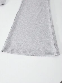 5件套少女高腰交叉喇叭裤，春秋季百搭休闲装 - 彩色 - 查看 5