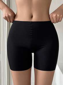 DAZY Ropa interior moldeadora de cintura alta de unicolor y de peso ligero para mujeres - Negro - Ver 1