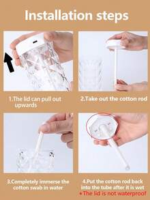 One Usb-Powered High-Capacity Acrylic Crystal Humidifier, Can Be Used As Usb Night Light, Desk Lamp, And Crystal Atmosphere Lamp. Small Aroma Diffuser For Bedroom And Home (Do Not Use Oil-Based Perfume Or Essence). The Lid Is Not Waterproof. Seven Colors Of Rgb Automatic Color Change, Press And Hold To Fix The Color.