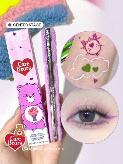 Care Bears X SHEGLAM Sweet Wishes 彩色眼線筆-Sweet As Sugar 3色多彩啞光眼線筆持久超細眼線筆易上妝濃眼妝流行款 Y8K 眼線筆 品牌 美容 化妝 化妝品 適合女性與女孩 完美搭配冬季春季 Y2K 時尚 流行 生日 情人節禮物 假期 派對準備就緒 最佳顏色