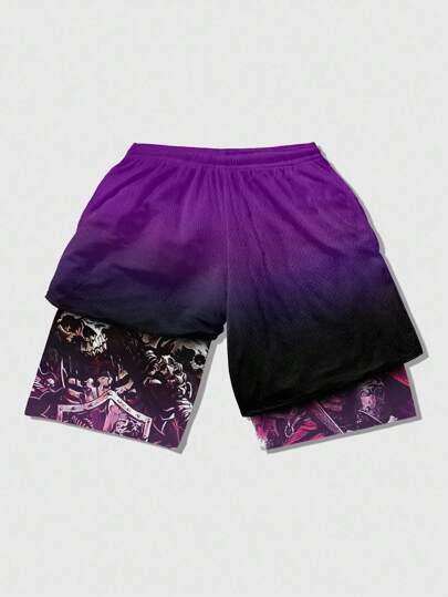 Anime Short décontracté d'été pour homme, style mode ample avec cordon de serrage, personnalisé pour l'extérieur