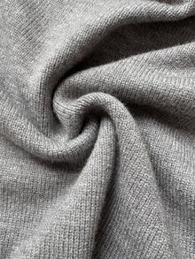 Selianne Women's Solid Color Bow Decor Asymmetric Neckline Long Sleeve Pullover Sweater Fall Winter Cloth For Women - Grey - View 6