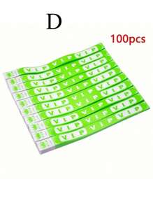 SHEIN 100 件 Vip 霓虹腕带适用于活动防水 VIP 纸质腕带 VIP 手镯腕带轻质活动手镯适用于派对俱乐部公园音乐会节日， - 彩色 - 查看 12