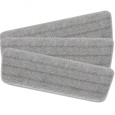 1/2/4/10pcs Microfiber Flat Mop Replacement Pads, Twisted Mop Head Refill Pads With Hook And Loop