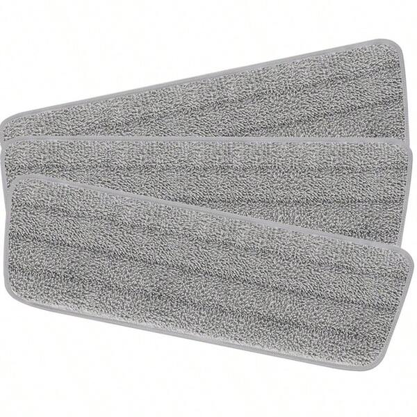 1/2/4/10pcs Microfiber Flat Mop Replacement Pads, Twisted Mop Head Refill Pads With Hook And Loop