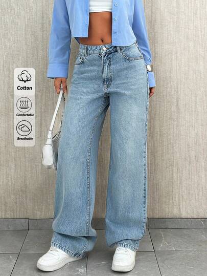 Women's Casual Commuter Low-Waist Straight-Leg Jeans Baggy Jeans Y2k Women Jeans Baggy Wide Leg Jeans Women Oversized Jeans Baggy Jeans Flared Jeans Wide Leg Jeans Woman