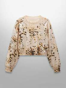 NEON BLANC Men's Street Fashion Knitted Crew Neck Short Printed Sweater , Fall Winter - White - View 1