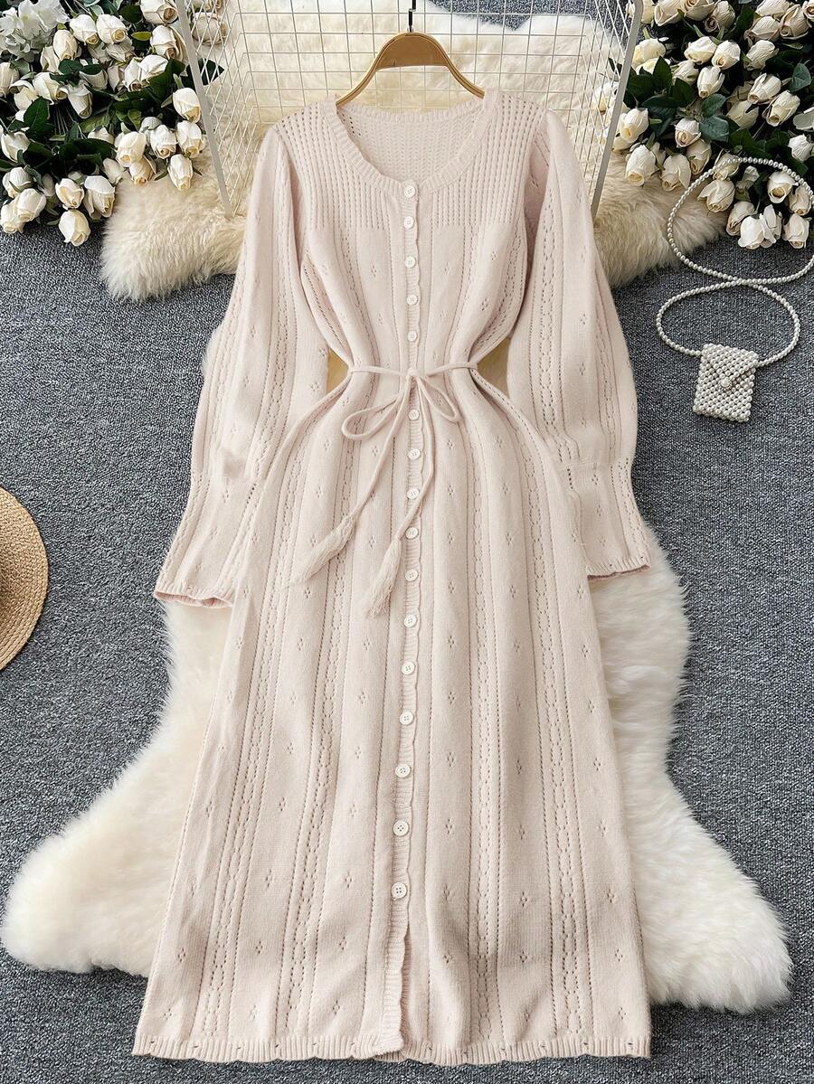 Franclia Váy phong cách lãng mạn kiểu Pháp thông thường dành cho nữ - Màu be - Xem 1