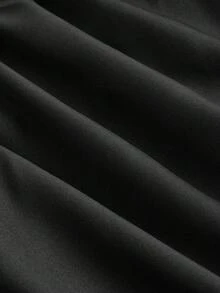 SHEIN MOD Plus Size Women's Dark Green Ruffle Hem Skirt, Vintage Dark Green Layered Skirt