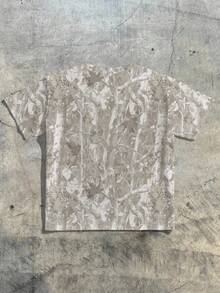 Attitoon Casual Minimalist Round Neck Loose Short Sleeve T-Shirt For Women, Camouflage Tree Branch Print, Suitable For Street Wear,Vintage - Multicolor - View 6