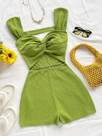 Soleia Mono de punto a rayas con cuello en pico y espalda descubierta para mujer, adecuado para fiesta, cita, San Valentín, Pascua, carnaval, té de la tarde, playa, crucero, vacaciones en la ciudad, otoño/invierno