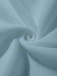 Manfinity Dauomo 男士休闲时尚百搭商务POLO领四分之一拉链卫衣，秋冬款，长袖上衣 - 藍色 - 查看 3