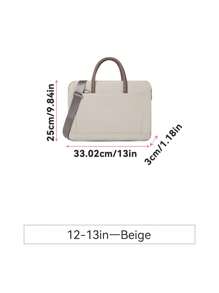 1pc Shoulder Portable Laptop Bag Conference Waterproof Portable Briefcase Back To School - Multicolor - View 19