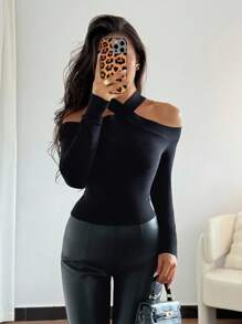 Rafferiza Pulls pour femmes pour Halloween - Noir - View 5