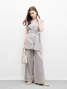 CUCCOO BIZCHIC Zapatos de tacón bajo cómodos con puntera en punta de estilo francés en color albaricoque para mujer