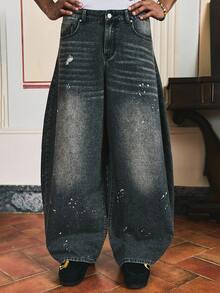 SWAVVY Grey Loose Distressed Casual Versatile Denim Pants For Men - Grey - View 3