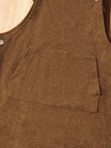 万圣节女孩秋季休闲纯色灯芯绒连衣裤