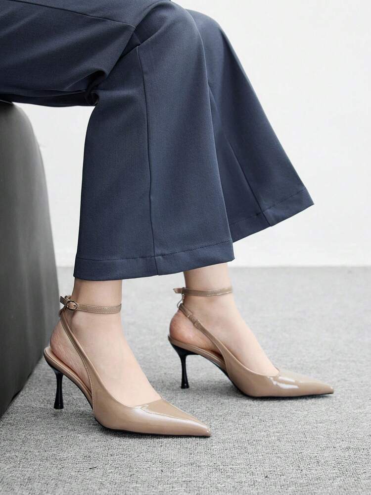CUCCOO BIZCHIC Apricot Pointed Toe French Style Slip-On Fashion Versatile Women's High Heel Pumps