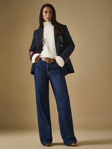 Briarwyn Women's Autumn Embroidered Design Lapel NeckLong Sleeve Double-Breasted Casual Blazer,Fall Clothes For Women,Old Money Style Women,Women's Winter Blazer, - Black - View 6